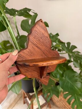 Vintage Handmade Wood Corner Shelf / Wall Shelf Cottagecore